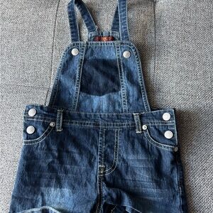 7 For All Man Kind 4T Jean Overalls Short Kids Toddler Size 4T